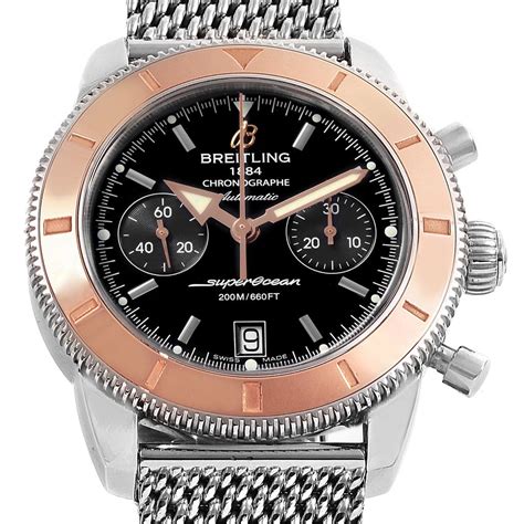 breitling superocean chronometer rose gold|breitling superocean diamond bezel.